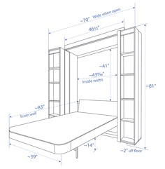 the measurements for a bed frame and headboard