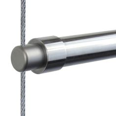 a close up of a metal pole on a white background