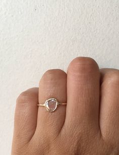 Raw Cut Diamond Ring, Natural Cut Engagement Ring, Funky Gold Engagement Ring, Small Bezel Engagement Ring, Unique Small Engagement Rings, Unique Engagement Ring Silver, Understated Engagement Rings, Simple Unique Wedding Rings, Engagement Rings No Diamond