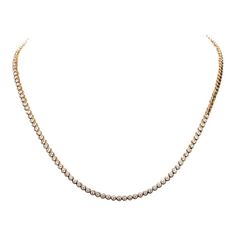 This is part of Chairish’s Fine Jewelry assortment.  This is the tennis necklace for EVERY ONE EVERY DAY. We sleep in ours. The bezel setting makes it perfect for every day and the size of the diamonds too. Trust us. This tennis necklace is a win!  14K Gold; 1.75 CT diamonds; ; 14-16 inches Diamond Tennis Necklace With Bezel Setting As Gift, Classic Cubic Zirconia Tennis Necklace With Bezel Setting, Luxury Diamond Tennis Necklace With Bezel Setting, Classic Formal Tennis Necklace With Bezel Setting, Classic Tennis Necklace With Bezel Setting For Anniversary, Classic Bezel Set Tennis Necklace For Anniversary, Classic Tennis Necklace With Bezel Setting, Round Bezel Set Tennis Necklace For Anniversary, Classic Round Bezel Setting Tennis Necklace