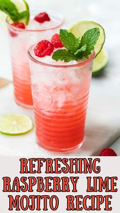 refreshing raspberry lime mojito recipe