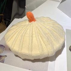 Cute knitted pumpkin style beret hat for your little one! Size is 45-51 cm that suitable for kids age from 1-5 years old. A variety of colours to choose!This hat is a great match with the women berets in my store. Super eye catching when you wear it together with your kids.Carefully hand-knitted, this hat is made of a soft 100% cotton that can keep your kids warm and comfortable in winter!An ideal gift for kids!Specifications-Material: 100% Cotton-Size: about 45-51 cm, suitable for kids age from Pumpkin Beret, Style Beret, Leather Beret, Knit Beret, Old A, Personalized Hats, Hat Beret, News Boy Hat, Cloche Hat