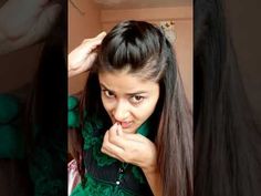 Front Hair Styles Easy, Simple Hairstyle For Saree, Very Easy Hairstyles, Quick Hairstyle, Office Hairstyles, Cute Quick Hairstyles, Traditional Hairstyle, Easy Hairstyles For Medium Hair, Hair Braid Videos