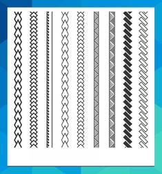 a set of different types of braids on a blue and white background with the text,