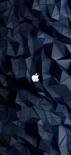 an apple logo is seen on the screen in this artistic wallpaper design created from 3d cubes