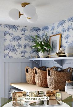 Light Blue Laundry Room with Shaker Pegs Makeover - Dear Lillie Studio Blue Laundry Rooms, Shaker Pegs, Dear Lillie