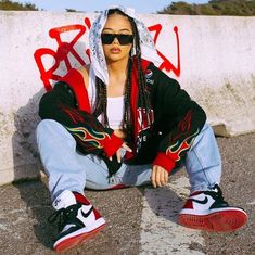 Outfits With Jordan 1s Fashion Styles, Tomboy Outfits, Tomboy Style Outfits, Streetwear Fashion Women, Cute Swag Outfits, Hippie Outfits, Tomboy Fashion, Streetwear Outfit, Looks Vintage