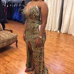 Gold Elegant Prom Dress For Sale ! Size:12 ... Excellent Condition ! Worn Once For 3 Hours ! Look Exactly The Same As On The Pictures Just As When It Was Purchasedserious Inquires Only Elegant Prom Dress, Prom Dress Color, Elegant Prom, Elegant Prom Dresses, Prom Dresses For Sale, Dress For Sale, Gold Black, Prom Dress, Formal Dresses Long