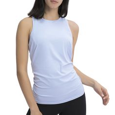 Light Blue Back Bowknot Breathable Sports Tank Yoga Top, Sport Tank, Blue Back, Light Blue, Yoga, Sports, Blue