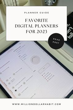 a tablet with the title planner guide favorite digital planners for 2013