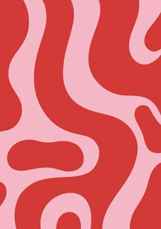 a red and pink pattern with wavy lines