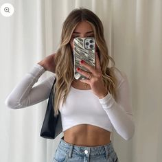 Aubrey Top. Size Medium/Large. Double Layered. New Without Tags. Price Is Pretty Firm. Similar To Princess Polly. Trendy Everyday Crop Top, Amara Top, Christy Hoodie, Princess Polly, Crop Tops Women, Long Sleeve Tees, Color White, Crop Top, Tops & Tees