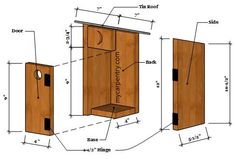 the plans for a bird house are shown