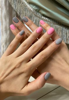 Tonal Nails, Fingernails Painted, Electric Nail Drill, Hello Nails, Punk Nails, Subtle Nails, Simple Gel Nails, Nail Candy, Blush Nails