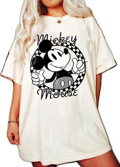 Casual Black Shirt For Disney Trips, Disney Crew Neck T-shirt For Summer, Mickey Mouse Crew Neck T-shirt For Disney Events, Disney Letter Print T-shirt For Summer, Disney Summer T-shirt With Letter Print, Summer Disney T-shirt With Letter Print, White Mickey Mouse Crew Neck T-shirt, White Mickey Mouse T-shirt For Streetwear, Disney Short Sleeve Letter Print T-shirt