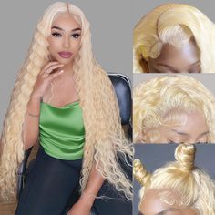 PRICES MAY VARY. 613 Lace Front Wig Human Hair Material: 16A 100% Unprocessed Brazilian virgin human hair wigs. Super soft hair with natural looking, full and thick, No shedding, No tangle and True to length. The deep wave 613 HD lace frontal wig is so easy to be dyed to other colors, it takes color amazingly. Deep Wave Blonde Wig Human Hair Advantages: 180% Density 613 human hair wig with 13x4 HD transparent lace, which is soft, breathable, and durable, suitable for all skins. The blonde deep wave wig can be dyed to any color you expect, and restyled as your needs. Blonde Lace Front Wigs Human Hair Cap Size: The cap size of 13x4 lace front wigs human hair is 22-22.5 inch, fit most people, with 4 combs and 2 adjustable straps, easy to install and adjust, you can adjust the elastic band to 613 Deep Wave, 613 Blonde, Wave Wig, Front Lace Wigs Human Hair