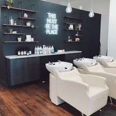 the salon is clean and ready for customers to use