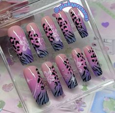 Nails Guys, Ruby Nails, Pink Tip Nails, Leopard Print Nails, Nails Design With Rhinestones, Summery Nails, Exotic Nails