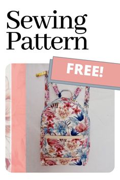 the sewing pattern for this backpack is free