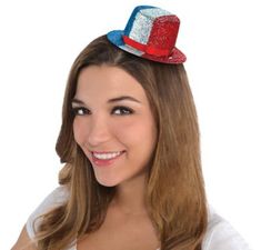 Red, White & Blue Head Bopper | Party City Canada Party, Canada Day Party, Mini Cowboy Hat, Mini Cowboy, Oktoberfest Halloween, Canadian Maple Leaf, Plus Size Costume, Mini Top Hat, Halloween Costume Shop