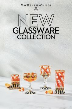 the new glassware collection is available for purchase