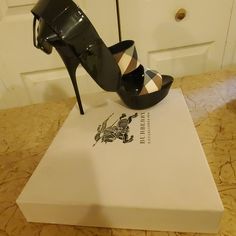 Authentic With Burberry Card. 6 Inch Burberry Heels In Size 6! Bought A While Ago. Worn Only Couple Of Times. I Dont Fit Into A Size 6 Anymore. Minor Scratchs On Bottom Of Shoe Great Fit And With A Strap. The Shoes Are Beautiful Burberry Heels, Bottom Of Shoe, Burberry Shoes, Shoes Women Heels, Burberry, Shoes Heels, Size 6, Women Shoes, Heels