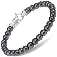 MAX Strength Magnetic Hematite Bracelet (Classic) Magnet Therapy, Magnetic Therapy Bracelets, Casual Bracelets, Cheap Bracelets, Magnetic Therapy, Hematite Bracelet, Hematite Stone, Improve Circulation, Hematite Beads