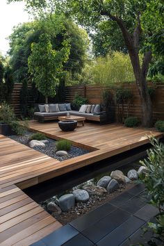 deck idea using deck blocks in yard for floating deck Deck Blocks, Digging Holes, Modern Backyard Landscaping, Back Garden Design, Deck Designs Backyard, Patio Garden Design, Backyard Remodel, Have Inspiration, Modern Backyard