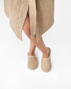 Waffle linen unisex slippers - comfort for your feet at home or SPA. Walking around with them you will feel nothing but softness while at the same time waffle weave will give your feet a gentle massage. Linen fabric is well known for its moisture-wicking qualities, therefore with these slippers, your feet will never feel sweaty. Comes in beige color and makes a perfect match with our waffle bath robes - https://etsy.me/3XM6bJz - - - - - - - - - - - - - - - - - - - - - - - - - - - - - DETAILS * Made from linen (53%) and cotton (47%) * Padded footbed with the anti-slippery sole  * Comes in three size groups (see images above):  XS 37/38 | S 39/40 | M 41/42 | L 43/44 * Stone washed for maximum softness  * OEKO-TEX certified (2019OK0776) Please note that due to the many variations in monitors Comfortable Slip-on Slippers For Vacation, Comfortable Cream Open Toe Slippers, Comfortable Cream Slippers For Summer, Comfortable Beach Platform Slippers With Textured Sole, Comfortable Platform Slippers With Textured Sole For Beach, Comfortable Vacation Slippers With Round Toe, Beach Slippers Non-slip In Beige, Comfortable Platform Slippers, Comfortable Non-slip Platform Beach Slippers