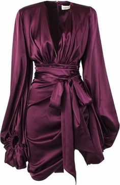 Vauthier Alexandre, Alexandre Vauthier Dress, Burgundy Dress Outfit, Kristina Webb, Silk Fashion, Silk Clothing, Silk Clothes, Silk Outfit, Alexandre Vauthier