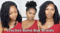 12" BOB BOHO BOX BRAIDS! | 🔥 $30 AMAZON BOHO HAIR | Illusion Crochet Method ft Niseyo Bohemian Box Braids Crochet Hairstyles, Prelooped Crochet Box Braids, Box Braids With Crochet Hair, Boho Braids Crochet Styles, Boho Crochet Braids Black Women, Crochet Box Braids With Curly Ends, Crochet Boho Box Braids, Crochet Bohemian Box Braids, Crochet Boho Braids