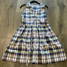 New Without Tags Has Pockets Drawstring Waist Dress With Ruffle Sleeves, Long Sleeve Velvet Dress, Madras Plaid, Sporty Dress, Long Sweater Dress, Pin Up Dresses, Cap Dress, Sleeveless Dress Summer, Gap Dress