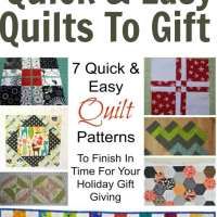 the book cover for quick and easy quilts to gift, with instructions on how to make