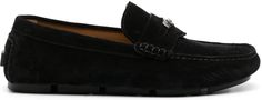 1B00E VERSACE MEDUSA HEAD SUEDE LOAFERS Dark Elegance, G Logo, Medusa Head, Prada Designer, Balenciaga Designer, Comfortable Flats, Suede Loafers, Versace Men, Fashion House