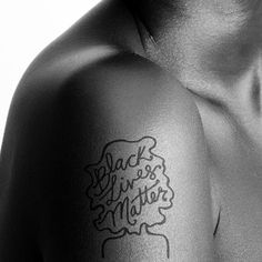 Rise Up Black Lives Matter tattoo | 100% of profits donated to anti-racism orgs #Blacklivesmatter #blm #blmtattoo #activismtattoo Rise Up Tattoo, Tattoos On Dark Skin, Paisley Tattoos, Dark Skin Tattoo, Black Lives Matter Art