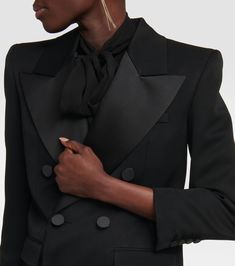 Find SAINT LAURENT Double-breasted Wool Tuxedo Jacket on Editorialist. Care instructions: machine wash at 40 degrees. Made in Italy. Material: 100% wool. Designer color name: Noir. Color Name, Tuxedo Jacket, Fashion Books, Color Names, Double Breasted, Color Design, Saint Laurent, Care Instructions, In Italy