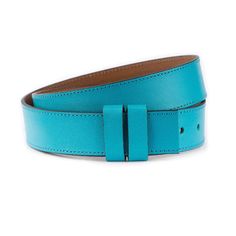 Introducing the Turquoise Saffiano Leather Belt Strap, a top-quality replacement strap designed to pair with your favorite designer buckles. Crafted from premium genuine leather with a distinctive Saffiano texture, this adjustable belt strap offers both durability and a luxurious finish, making it the perfect upgrade for your belt collection. The vibrant turquoise color adds a bold and stylish accent, ideal for enhancing both casual and formal outfits. Whether you're refreshing an old belt or cr Belt Collection, Turquoise Belt, Buckle Top, Blue Belt, Formal Outfits, Suspender Belt, Formal Outfit, Adjustable Belt, Turquoise Color