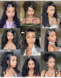 Hairstyle Ideas For Curly Hair Natural Curls, Creative Curly Hairstyles, Classy Natural Hairstyles Black Women, Curly Hair Care Routine, Quick Natural Hair Styles, Cute Curly Hairstyles