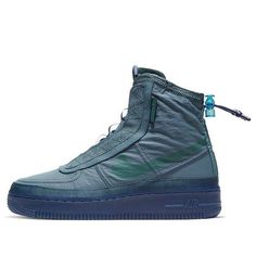 (WMNS) Nike Air Force 1 High Shell 'Turqouise' BQ6096-300 (AF1/SNKR/Skate/Women's/High Top/Wear-resistant) New Air Force 1, Nike Shoes High Tops, Air Force Women, Tie Sneakers, Nike Shoes Air Force, Nike Air Force 1 High, Nike Snkrs, Air Force 1 High, Latest Sneakers