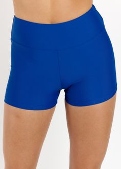 Swim ShortsFit & Sizing High waisted Wide waistband sits just below your natural waist Inseam length 2.7” (Size S) For more fit and sizing info, check out our size chart Features Quick dry Designed to be worn over our favorite bikini bottom Care Rinse in cold water to wash off any chemicals, chlorinated water or saltwater Machine wash in cold water on gentle cycle Lay flat to dry in the shade Material 82% nylon 18% spandex Gusset-100% polyester UPF 50+ Sun prot Stretch Bottoms With Contoured Waistband For Beach Season, Swim Trunks With Built-in Shorts And Adjustable Waist, Adjustable Waist Swim Trunks With Built-in Shorts, Blue Fitted Short Length Swim Trunks, Fitted Blue Athletic Shorts For Swimming, Blue Fitted Athletic Shorts For Swimming, Blue Fitted Athletic Shorts For Beachwear, Solid Swim Bottoms With Contoured Waistband, Sporty Swimwear With Adjustable Waist And Short Shape