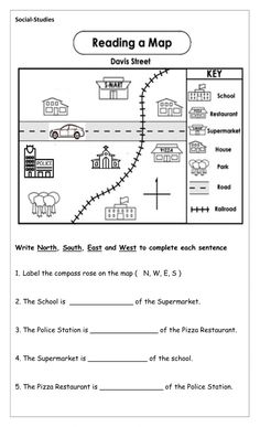 a worksheet for reading the map