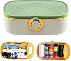 the sewing kit is packed with many different items