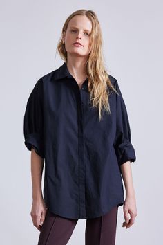 100% Organic Cotton Made in India Shirt collar, dropped shoulder, front button placket, oversized fit Hand wash cold, lay flat to dry, or dry clean Oversized fit. Option to size down for a slimmer look Model is 5'10" and wearing a size small Sweater Knit Skirt, Swim Brands, Bonnie Clyde, Cat Pajamas, Apiece Apart, Oversized Silhouette, Knit Skirt, Knit Jacket, Shirt Collar