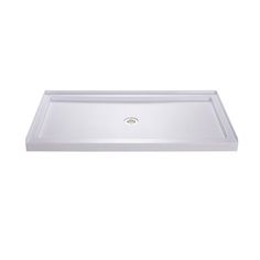 an image of a white shower tray on a white background for use in bathrooms or showers