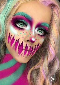 Fantasy Make-up, Halloweenský Makeup, Cool Halloween Makeup, Halloween Eye Makeup, Face Art Makeup, Amazing Halloween Makeup