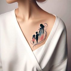 a woman with a small tattoo on her neck