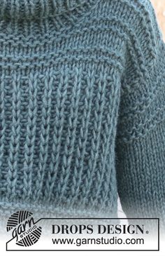 the sweater is knitted in green yarn