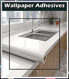 15.8"X78.7" Glossy Self-Adhesive Removable Wallpaper - White Vinyl Contact Paper for Countertops, Cabinets, Furniture