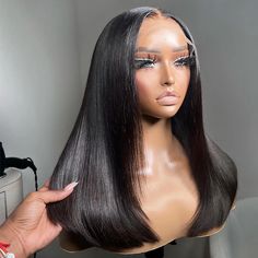 Silky Blunt Cut Glueless 6x5 Lace Closure Wig With Layers Wear Go Pre Plucked & Bleached Honey Hair Color, Brazilian Straight Human Hair, Blonde Bob Wig, Curly Bob Wigs, Wig Human Hair, Bob Hair, Short Bob Wigs, Lace Closure Wig, Bob Wig