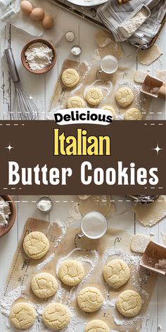 delicious italian butter cookies are on the table